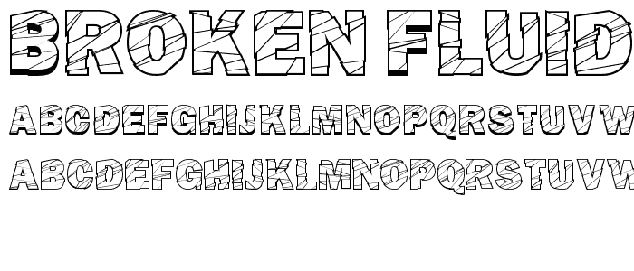 Broken Fluid font